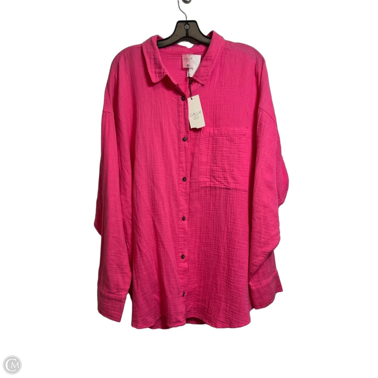 Top Long Sleeve Basic By Calia In Pink, Size: Xl
