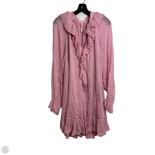 Dress Casual Short By Anthropologie In Pink, Size: Xl