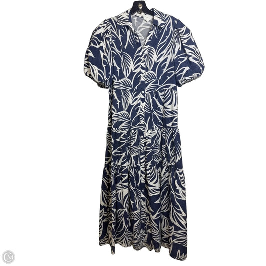 Dress Casual Maxi By Clothes Mentor In Blue & White, Size: M