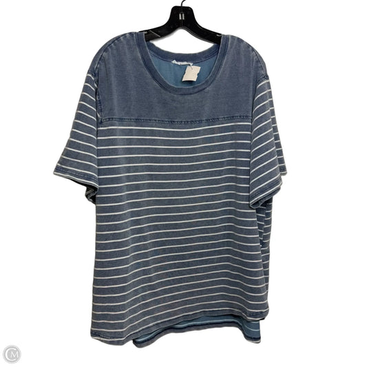 Top Short Sleeve By Jane And Delancey In Striped Pattern, Size: 2x