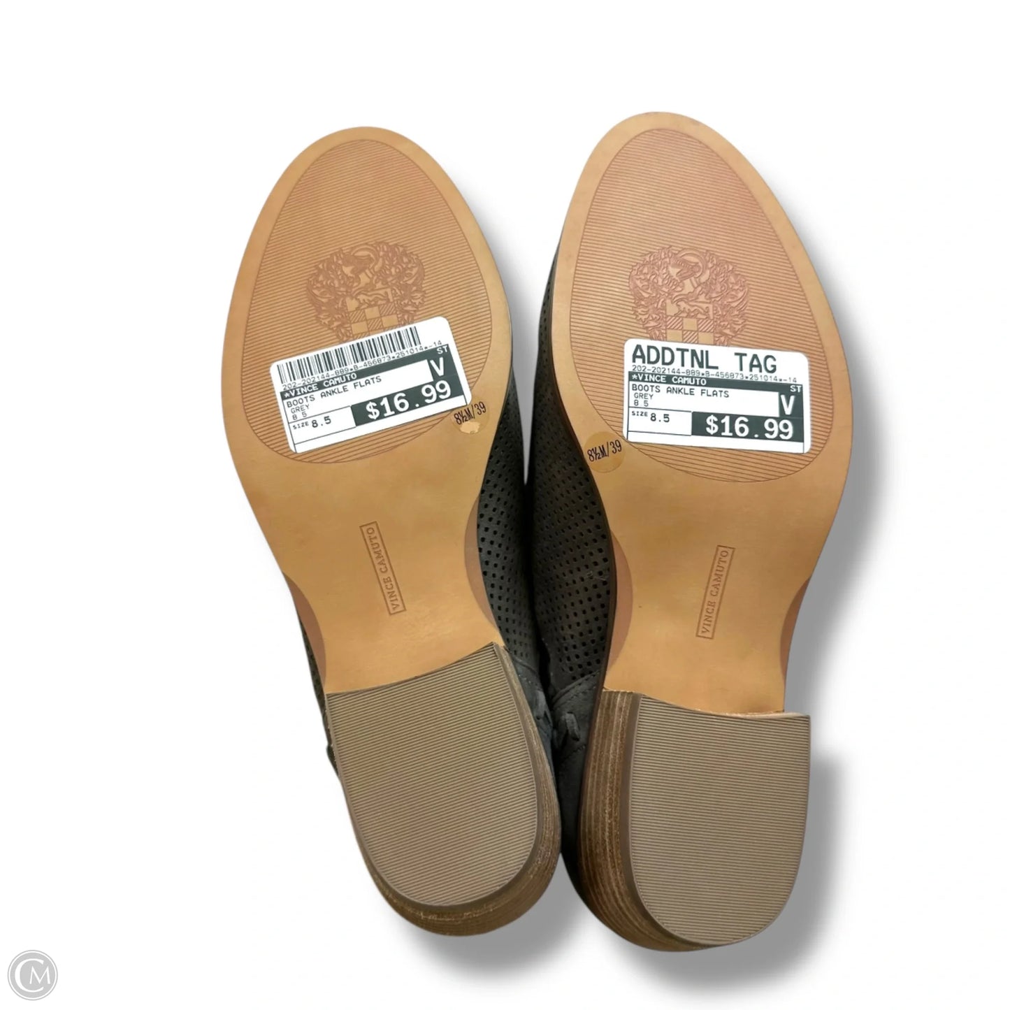 Boots Ankle Flats By Vince Camuto In Grey, Size: 8.5