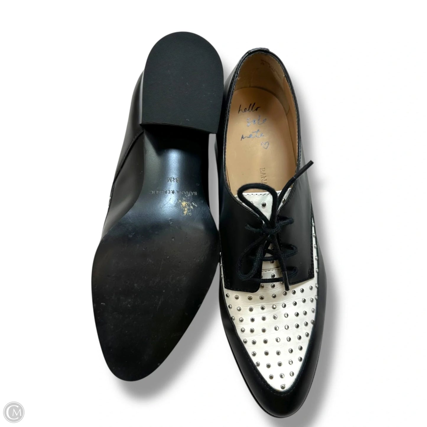 Shoes Flats By Banana Republic In Black & White, Size: 8.5