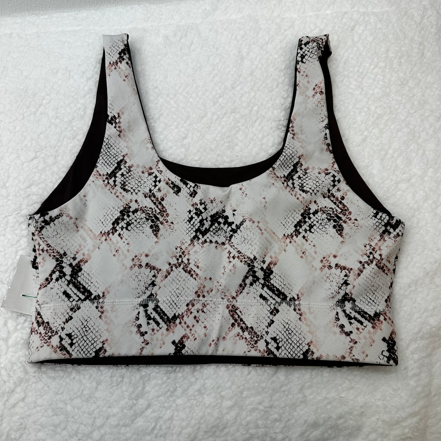 Snakeskin Print Athletic Bra Fabletics, Size Xl