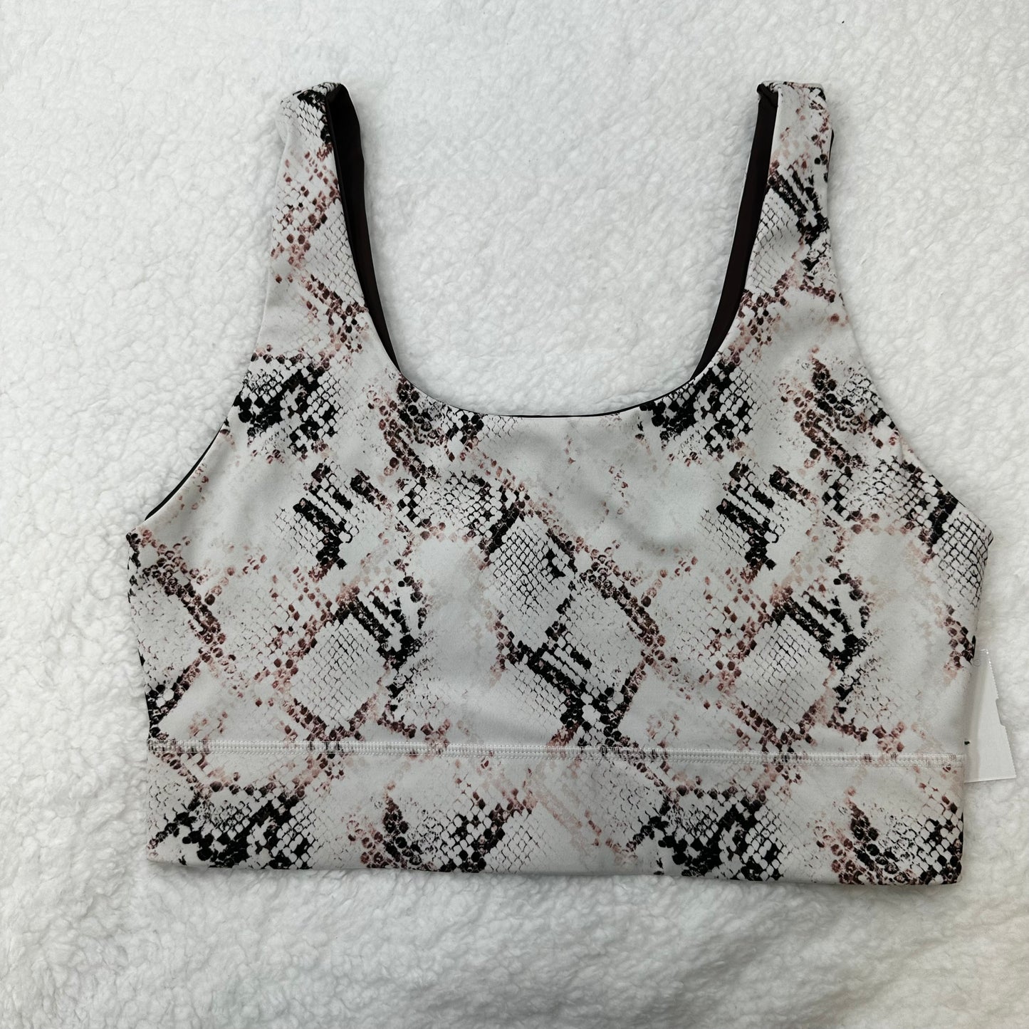 Snakeskin Print Athletic Bra Fabletics, Size Xl