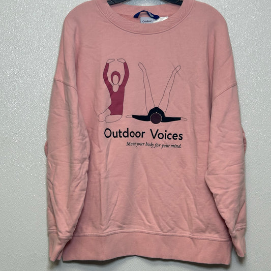 Pink Sweatshirt Crewneck Outdoor Voices, Size S