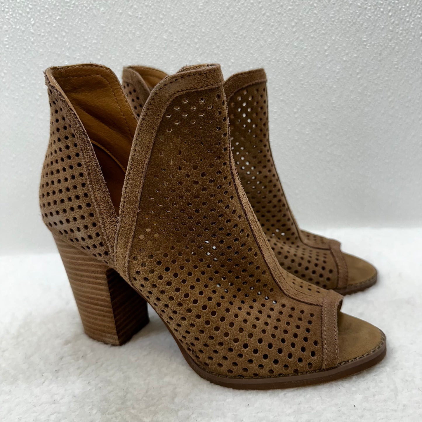 Tan Shoes Heels Block Lucky Brand O, Size 7.5