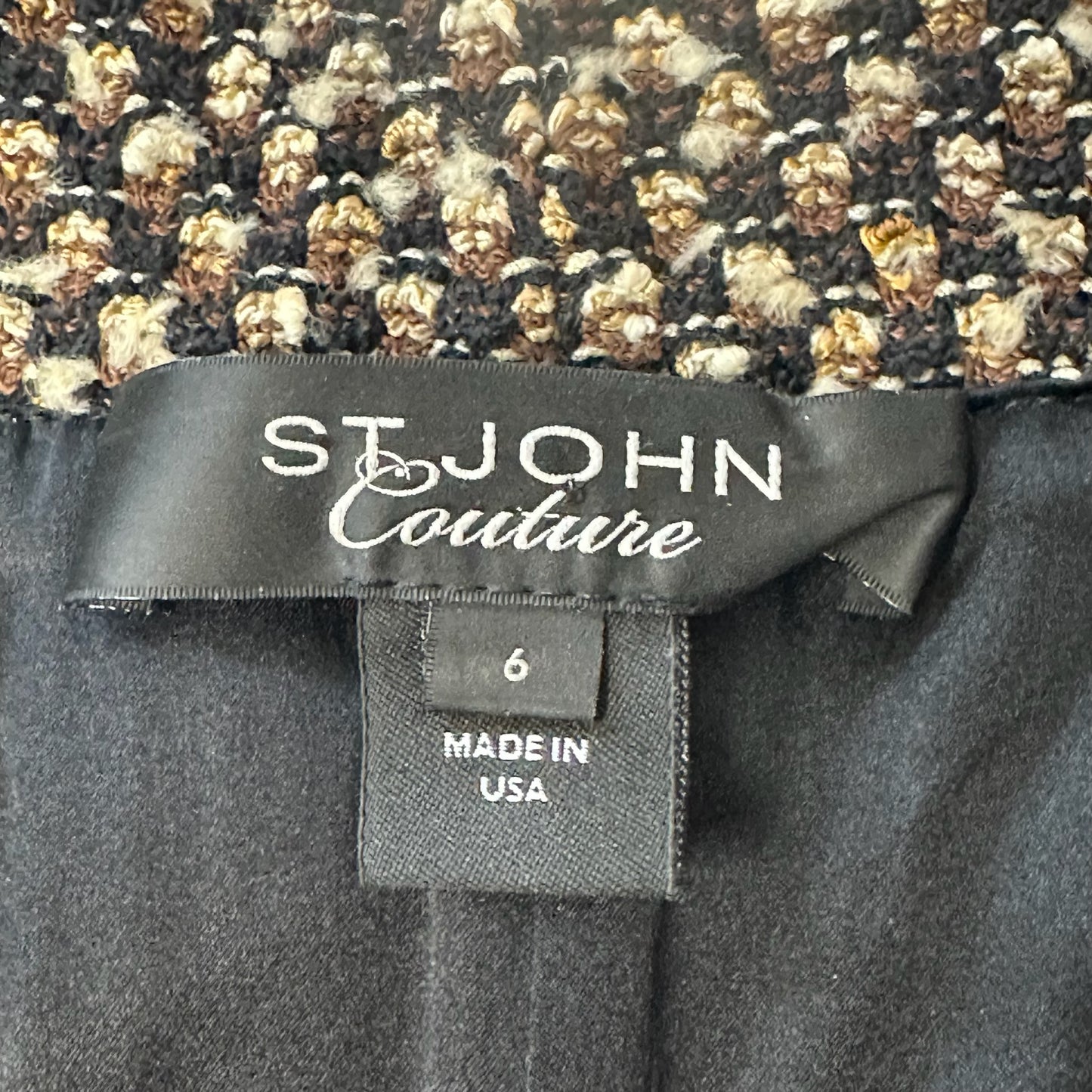 Skirt Midi By St. John Couture In Tweed, Size: 6