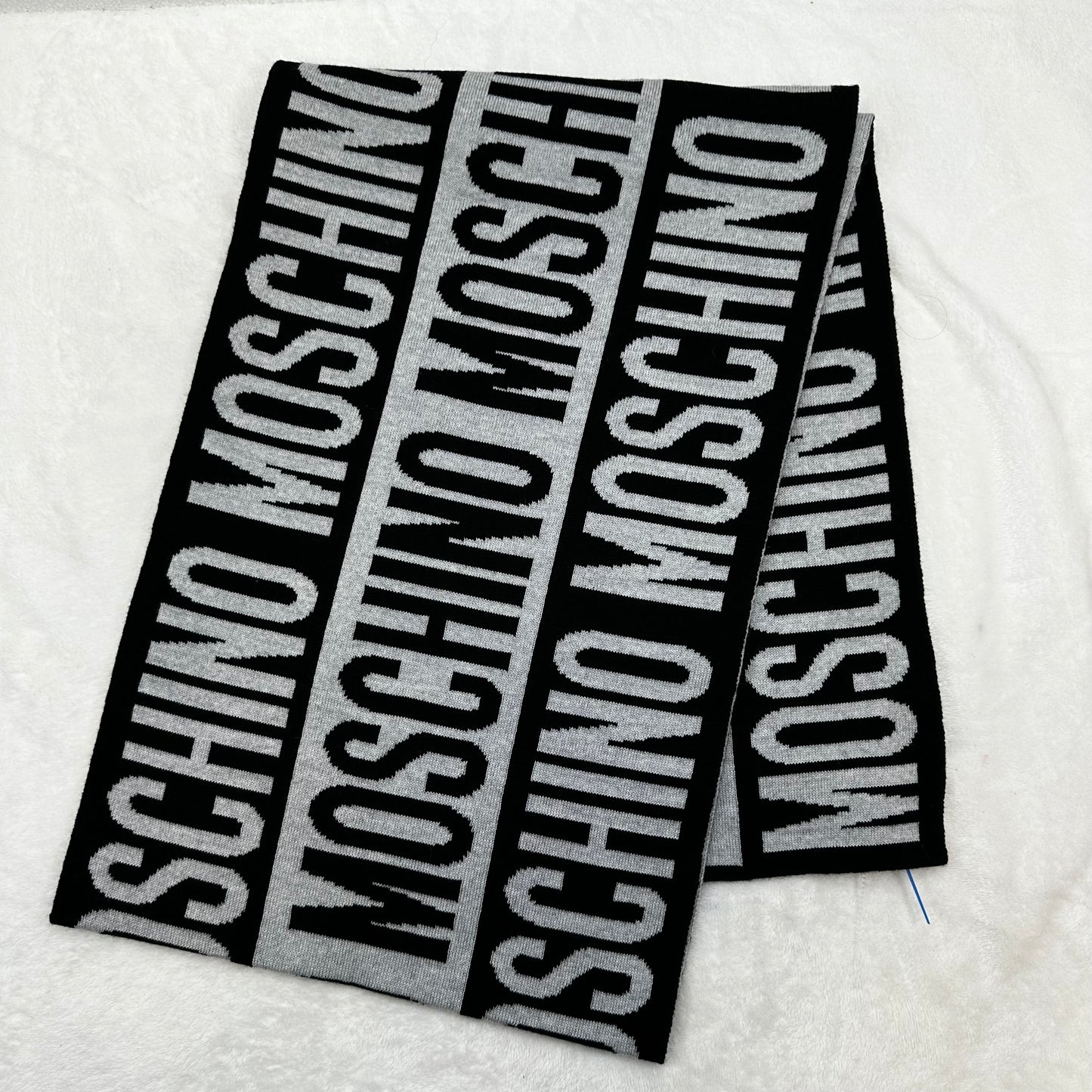 PRICE REDUCTION- final sale Wool Scarf Designer By Moschino 68X12 inches