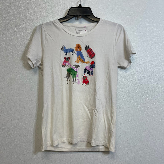 Top Short Sleeve By J Crew O In White, Size: S