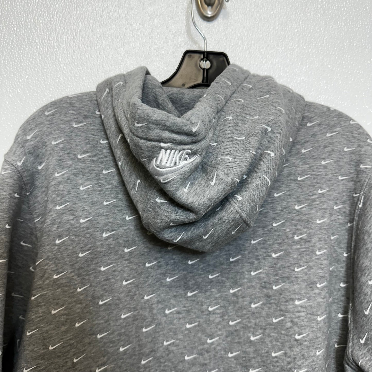 Sweatshirt Hoodie By Nike In Grey, Size: S