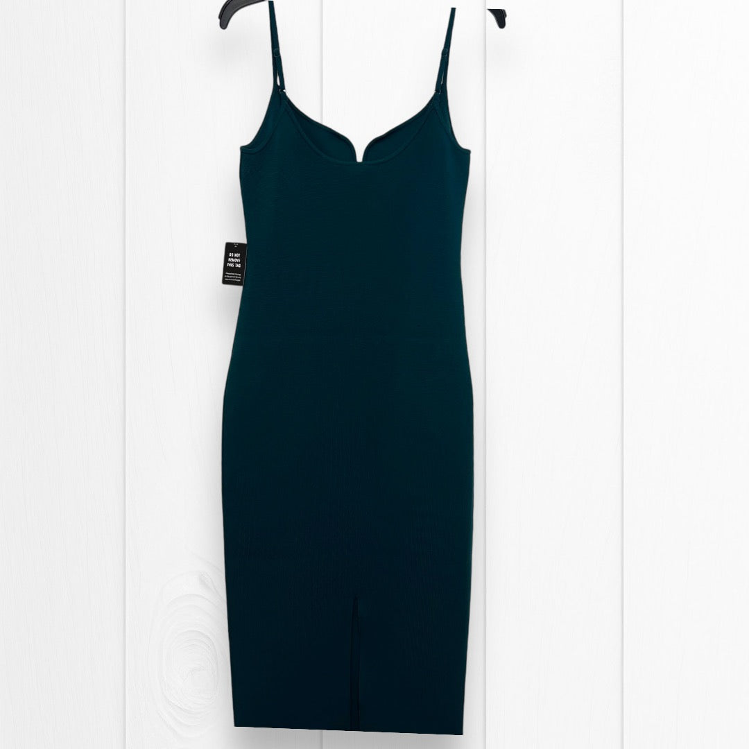 Dress Casual Midi By Express O In Emerald, Size: M