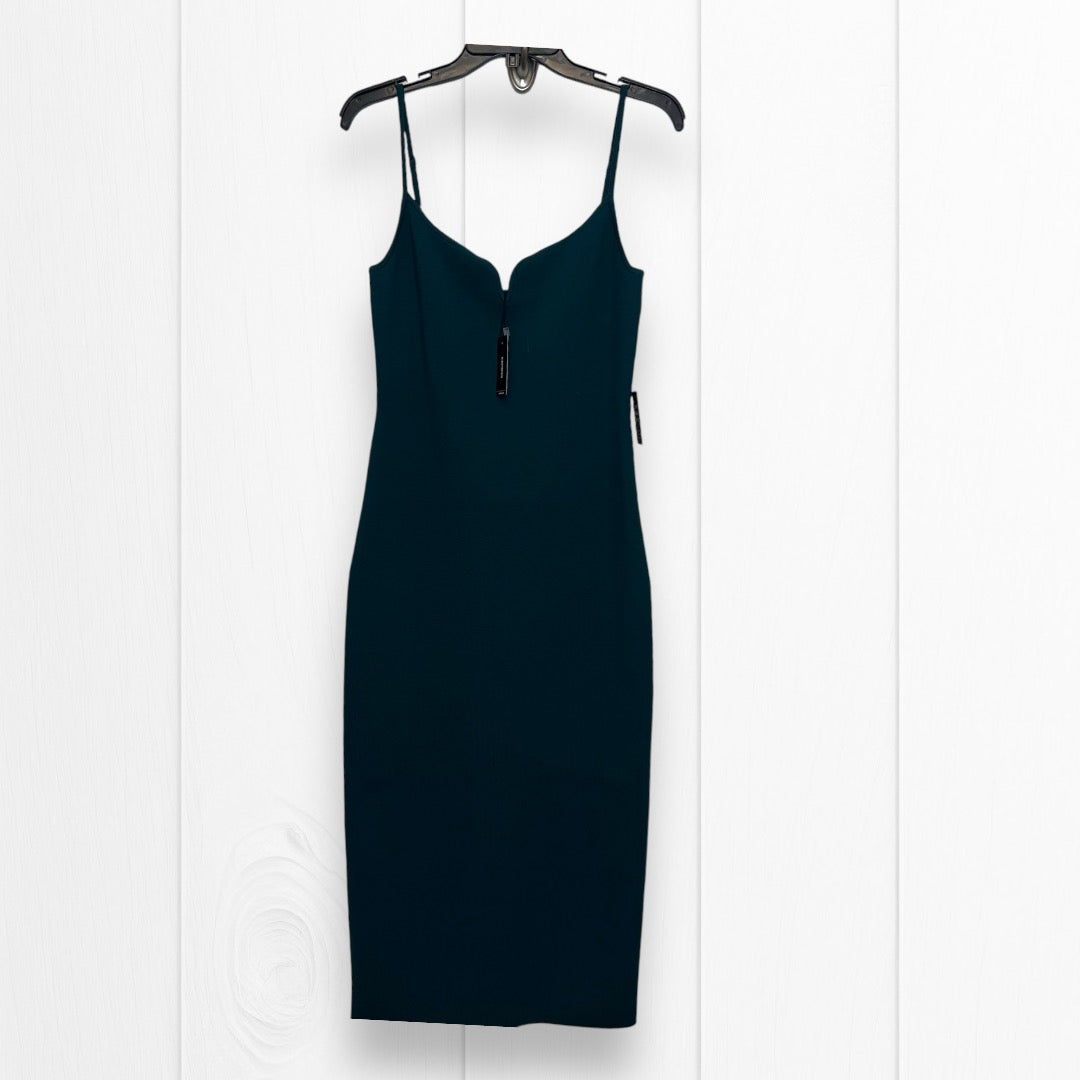 Dress Casual Midi By Express O In Emerald, Size: M