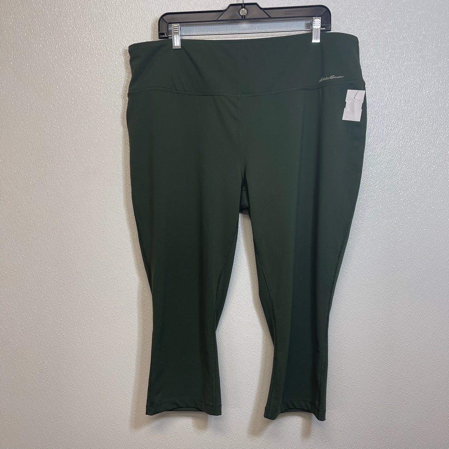 Athletic Leggings By Eddie Bauer O In Olive, Size: 2x