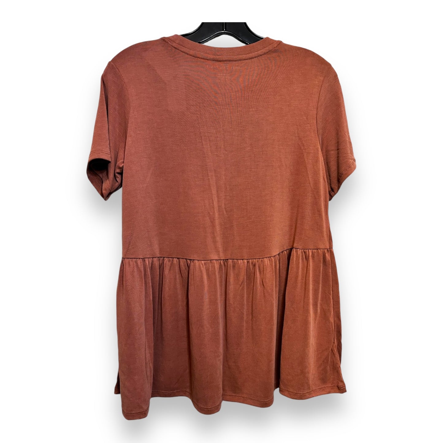 Top Short Sleeve Basic By American Eagle In Brown, Size: Xs