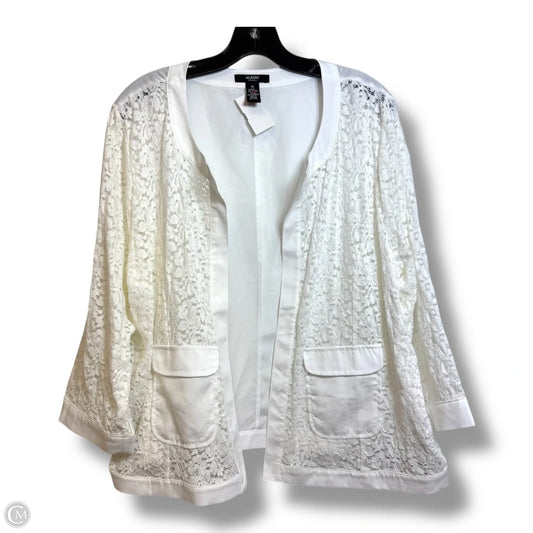 Cardigan By Alfani In White, Size: 1x
