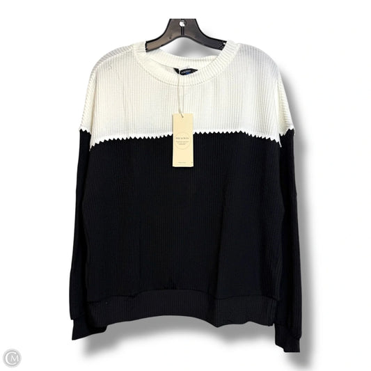 Top Long Sleeve By Clothes Mentor In Black & White, Size: S