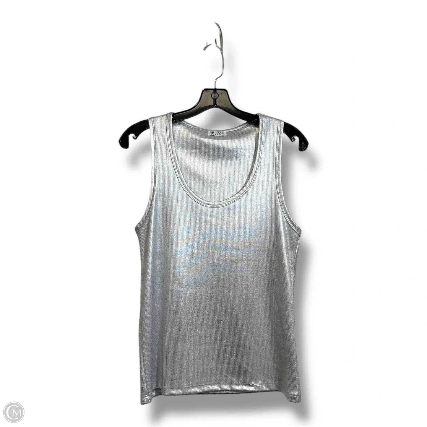 Top Sleeveless By Clothes Mentor In Silver, Size: L