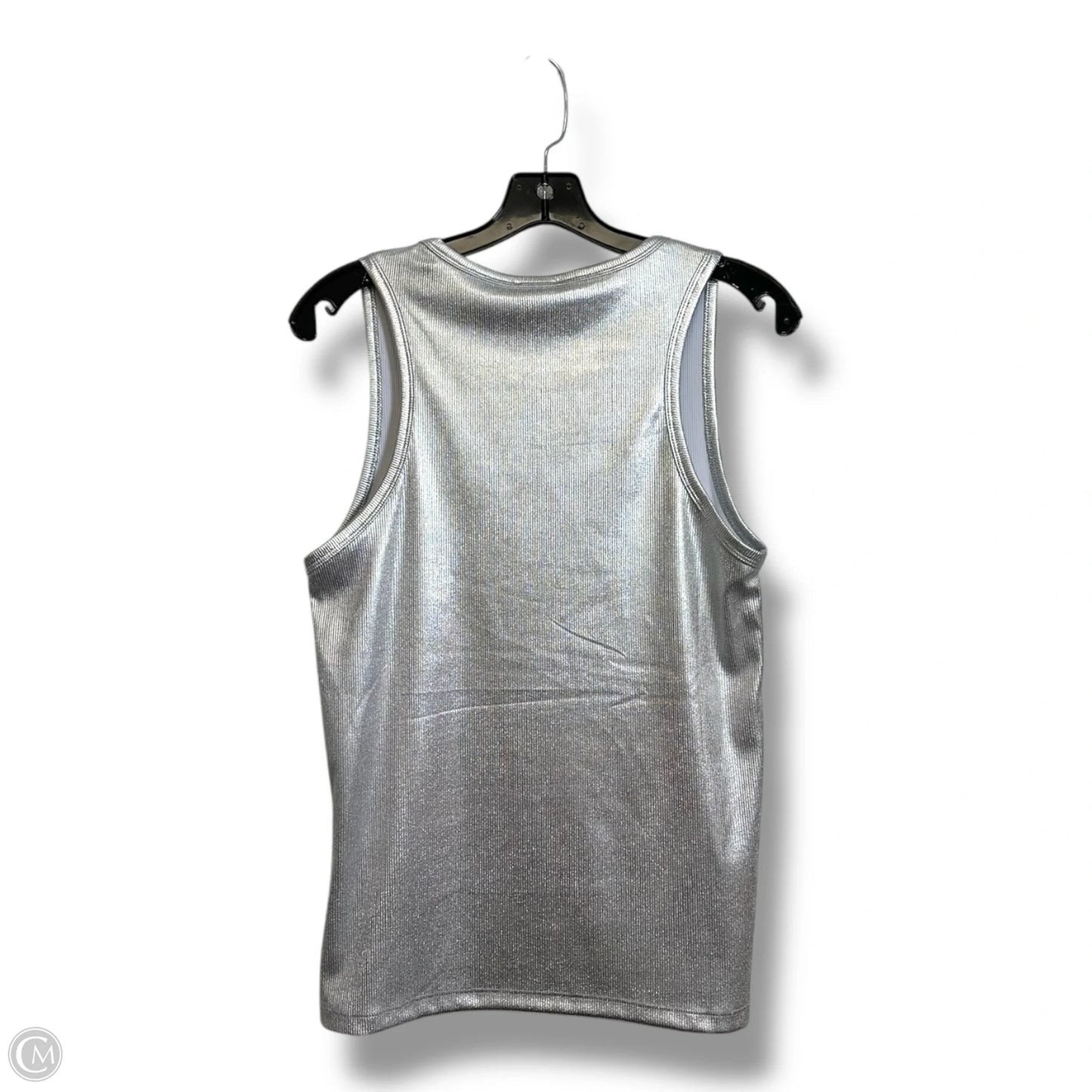 Top Sleeveless By Clothes Mentor In Silver, Size: L