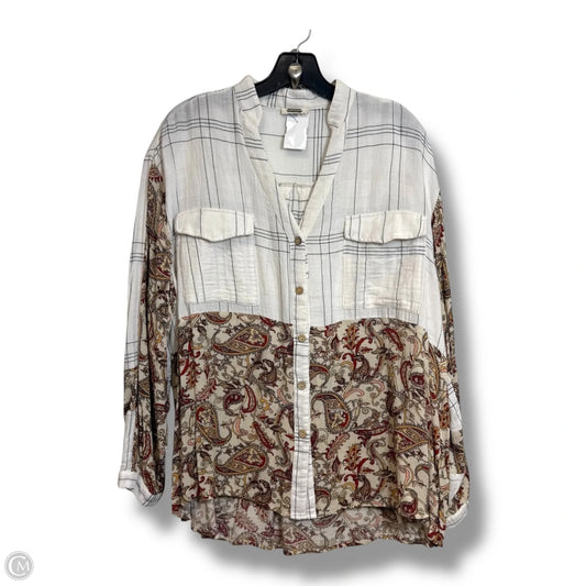 Top Long Sleeve By Clothes Mentor In White, Size: S