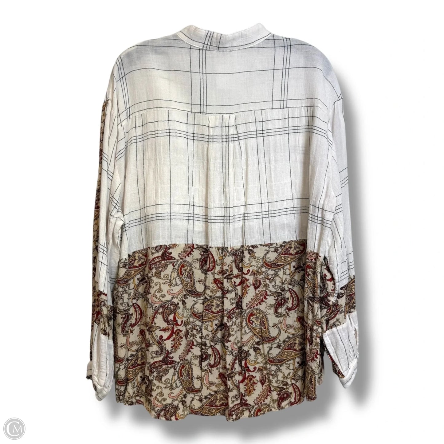 Top Long Sleeve By Clothes Mentor In White, Size: S