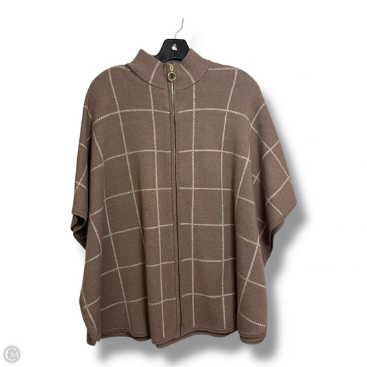 Vest Fleece By Tahari By Arthur Levine In Brown, Size: M