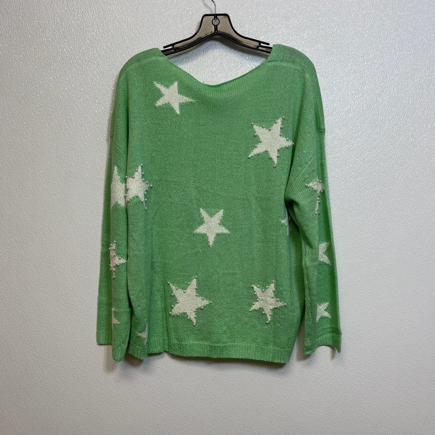 Sweater By Peach Love Cream California In Green, Size: L