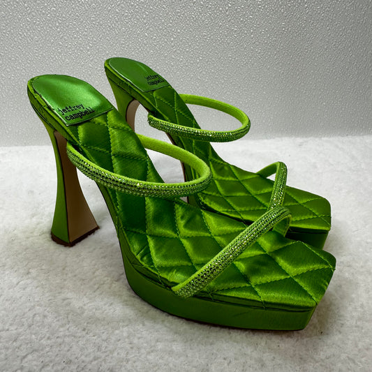 Green Shoes Heels Block Jeffery Campbell, Size 8