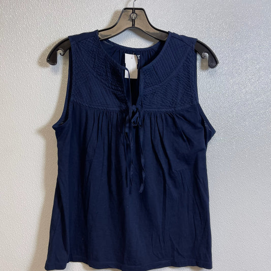 Navy Top Sleeveless Loft, Size M