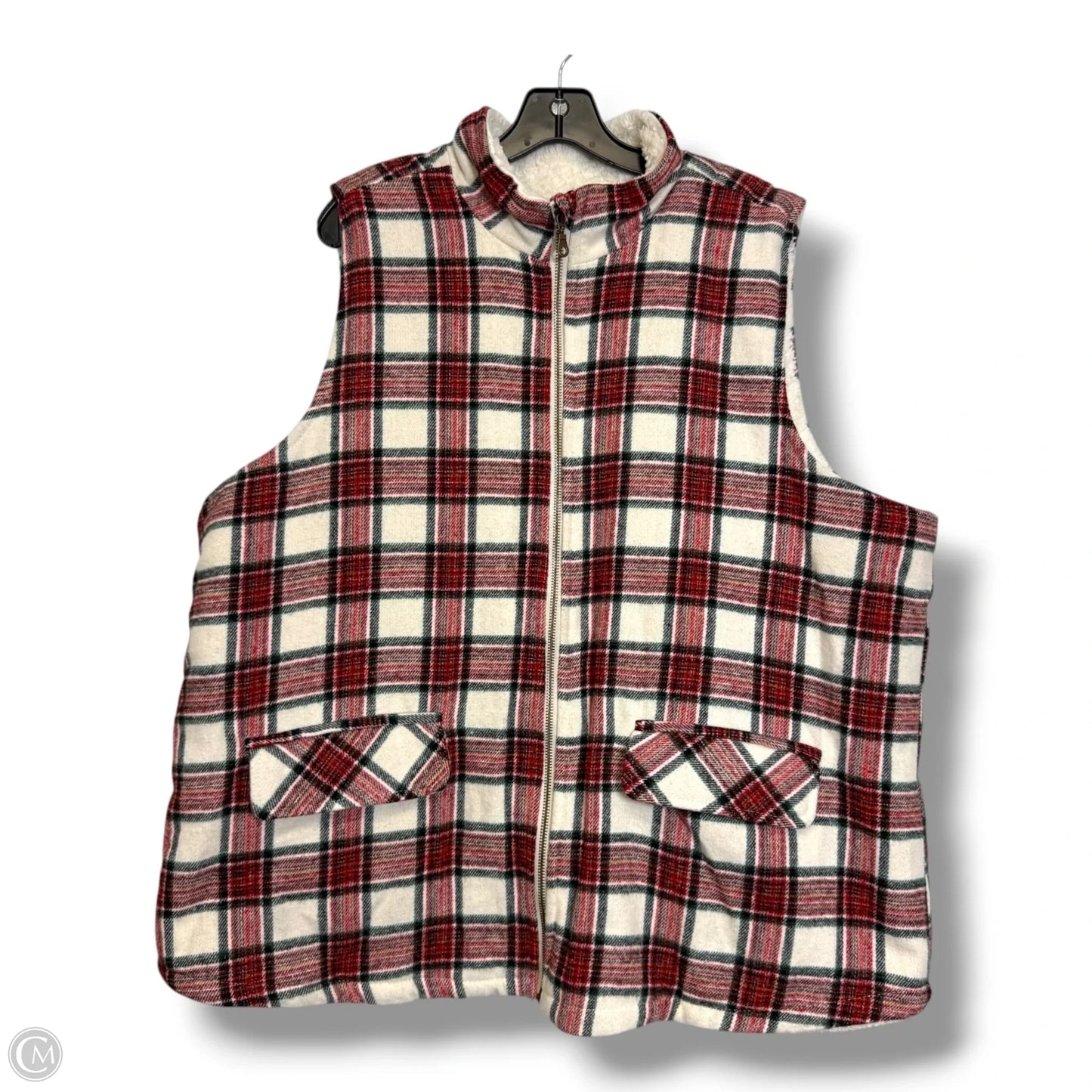Vest Fleece By Maurices In Plaid Pattern, Size: 2x