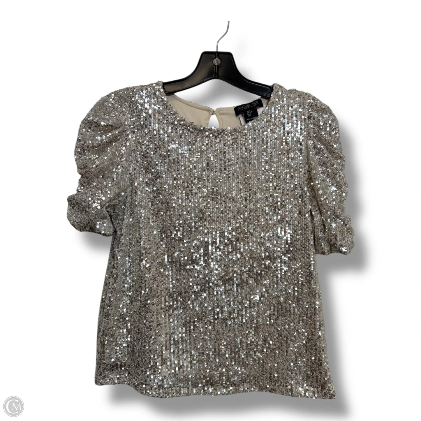 Top Short Sleeve By Rachel Zoe In Silver, Size: S