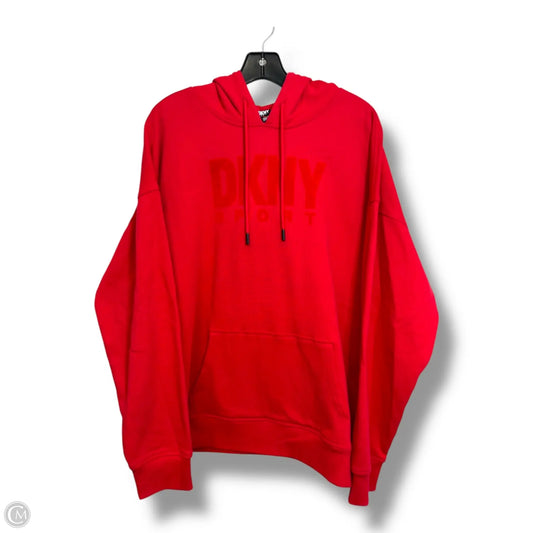 Sweatshirt Hoodie By Dkny City In Red, Size: M