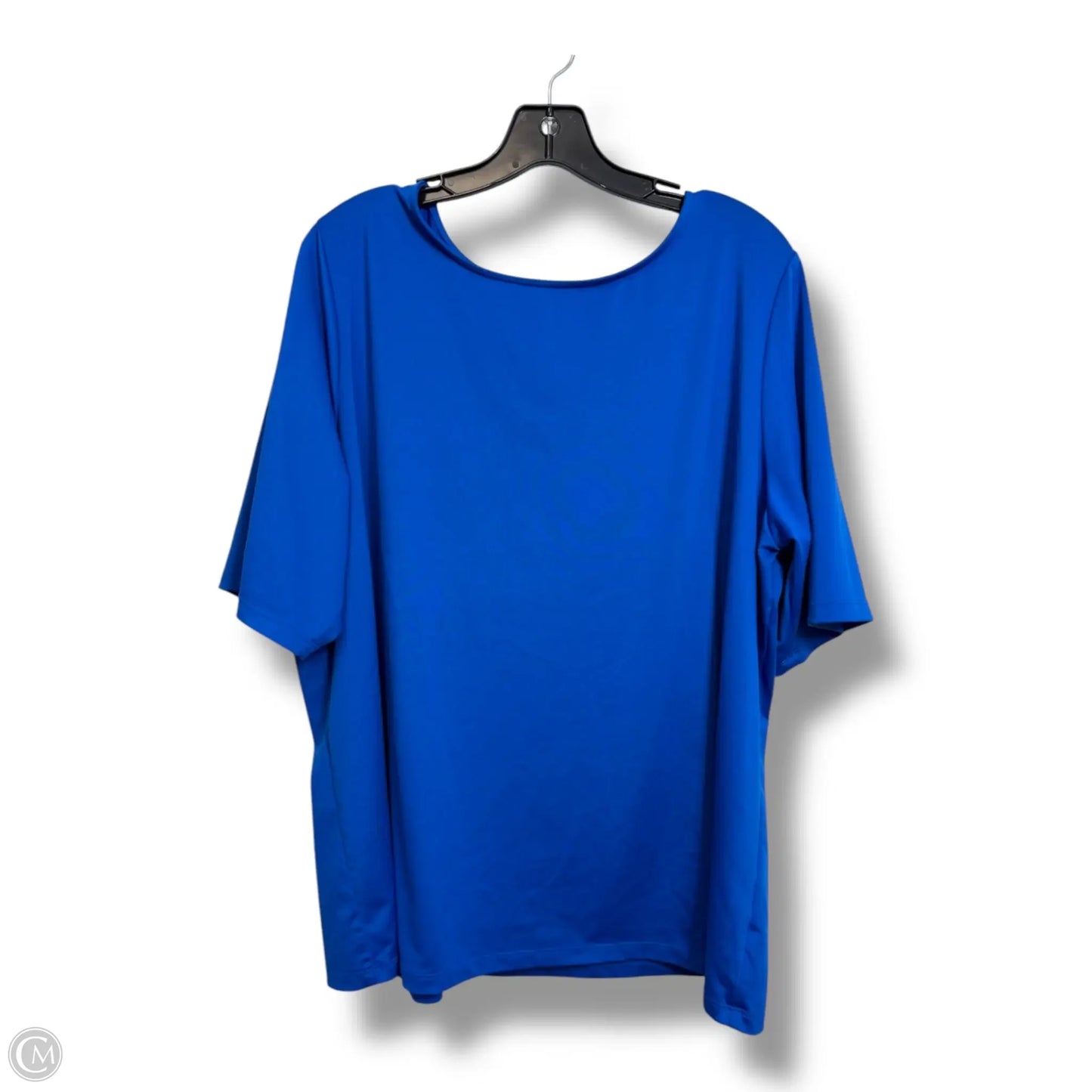 Top Short Sleeve By Susan Graver In Blue, Size: 3x