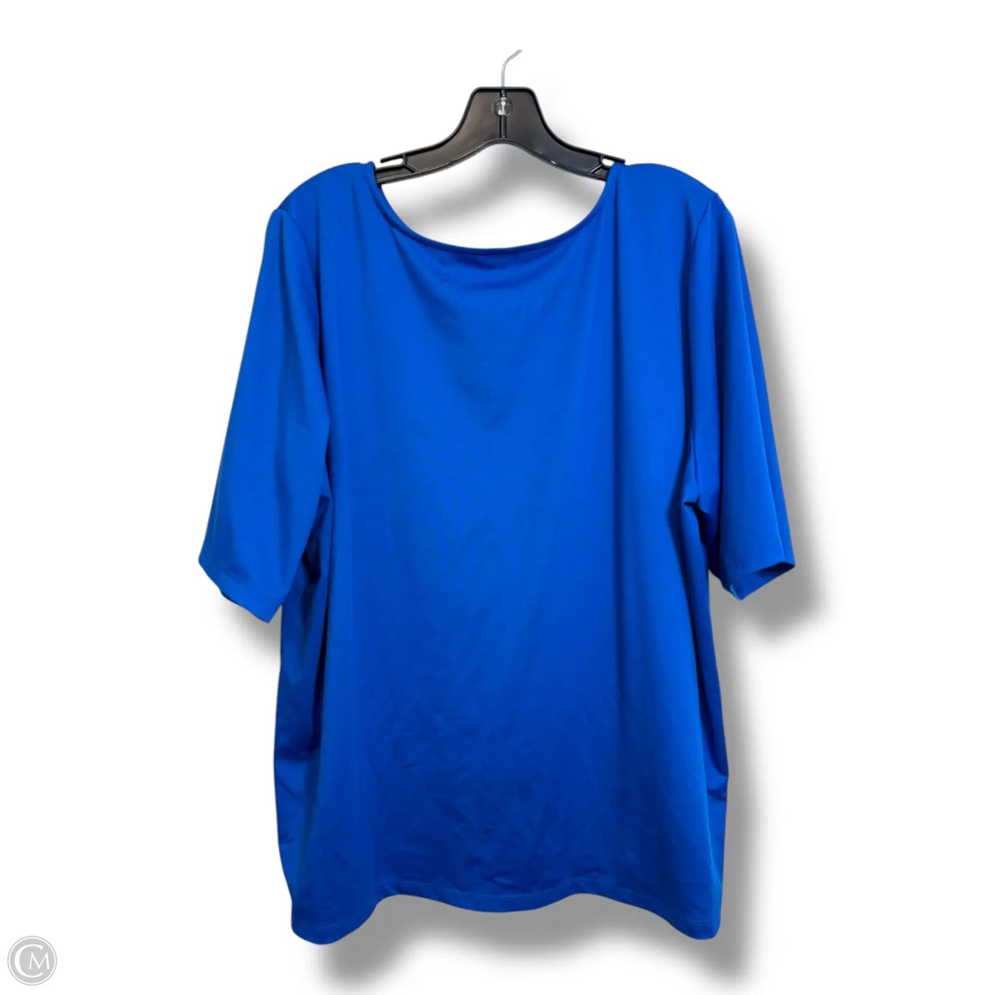 Top Short Sleeve By Susan Graver In Blue, Size: 3x