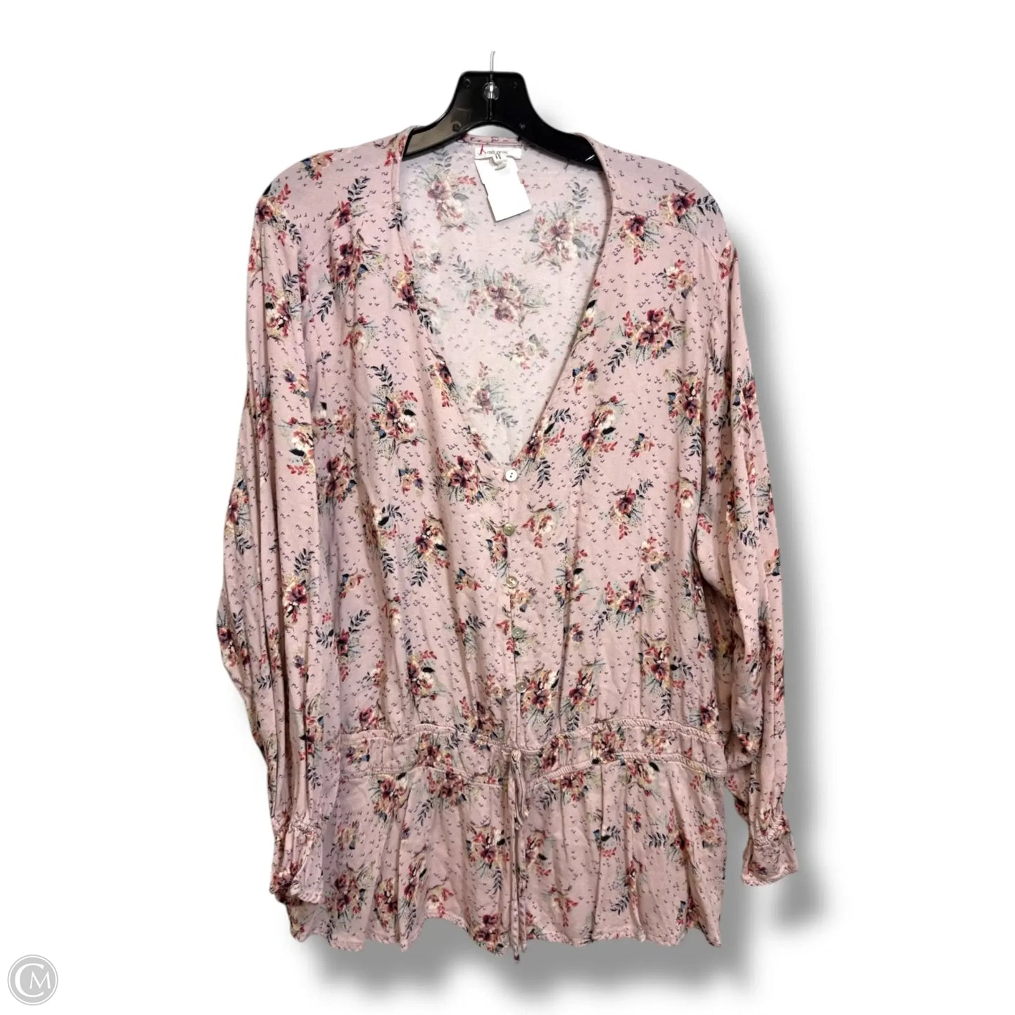 Top Long Sleeve By Maurices In Pink, Size: 3x