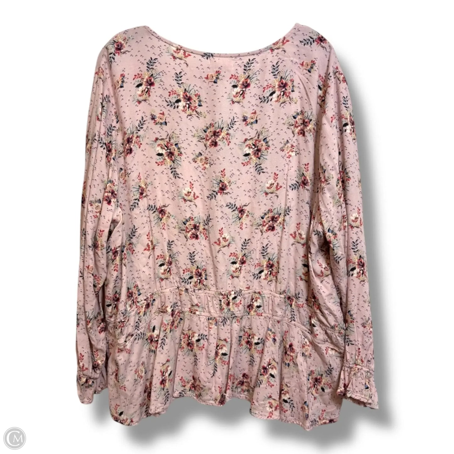 Top Long Sleeve By Maurices In Pink, Size: 3x