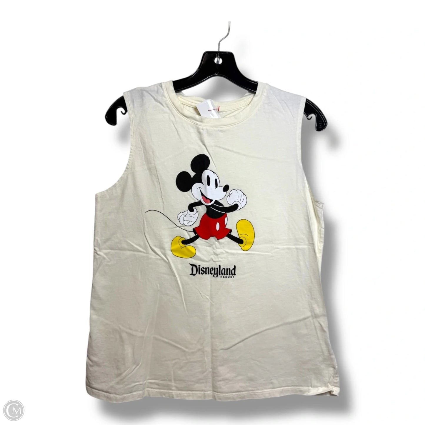 Mickey Mouse Disneyland Top Sleeveless By Disney Store In Beige, Size: L