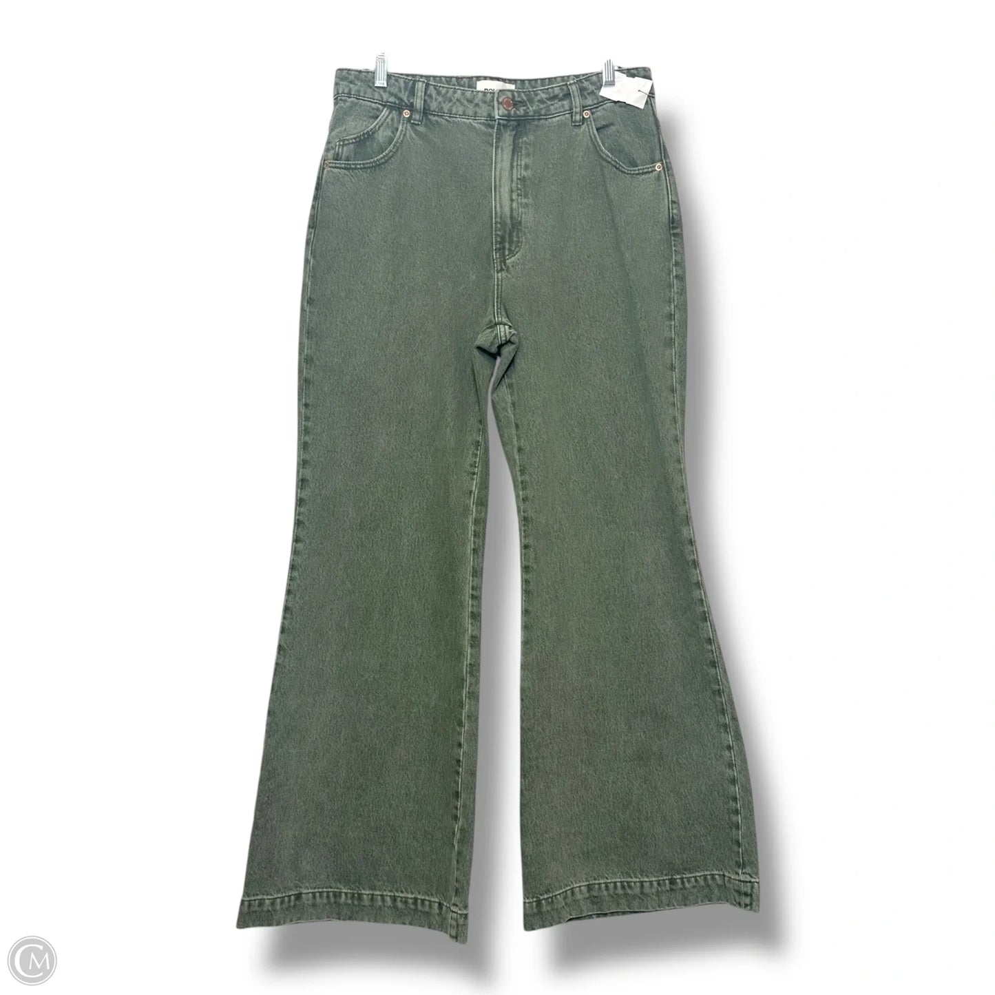 Jeans HIGH RISE FLARE By Rollas In Green, Size: 14