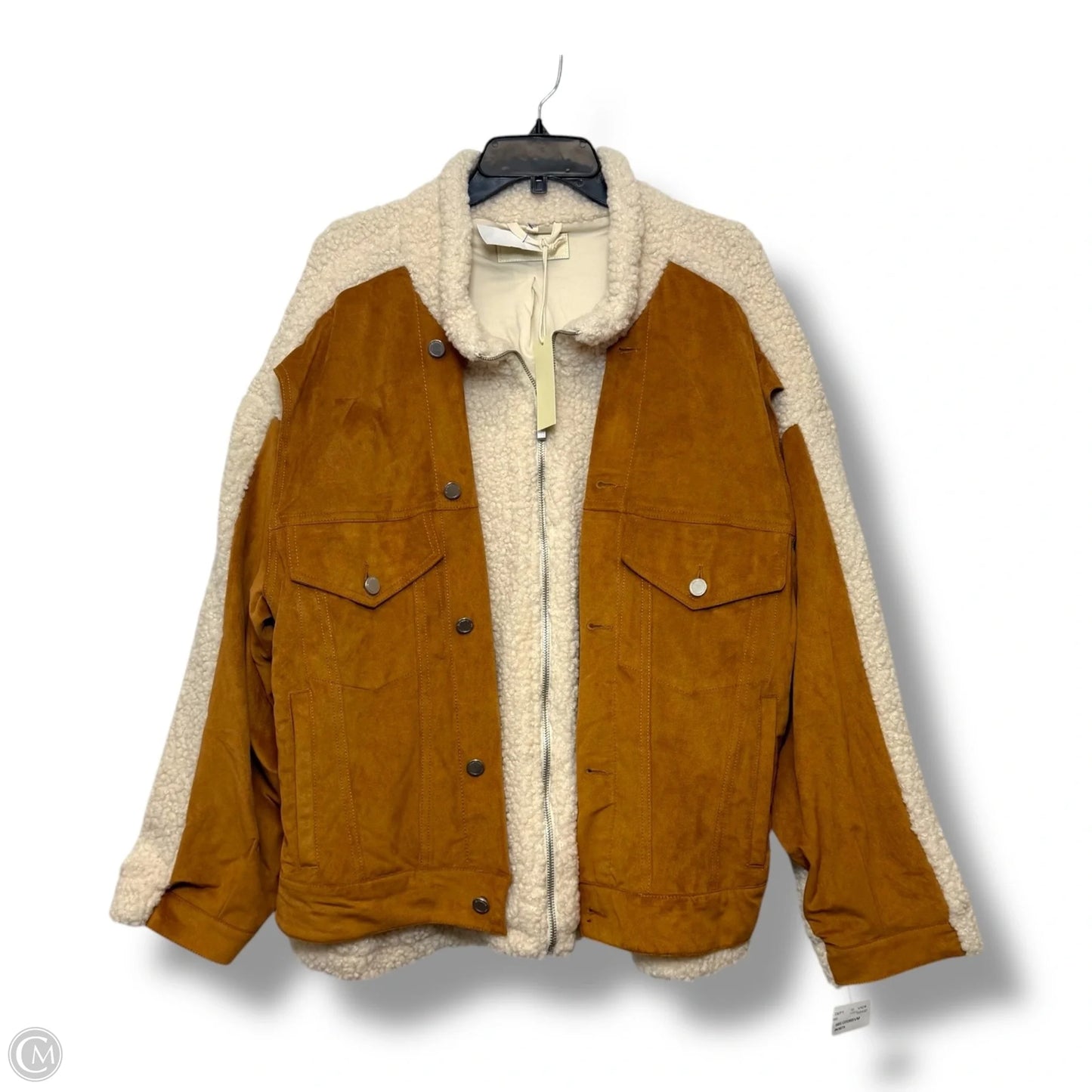 Jacket Faux Fur & Sherpa By Blanknyc In Tan, Size: L