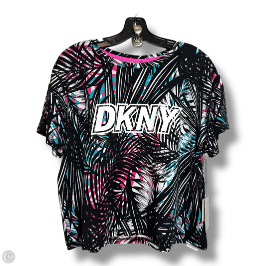 Top Short Sleeve By Dkny In Black, Size: M