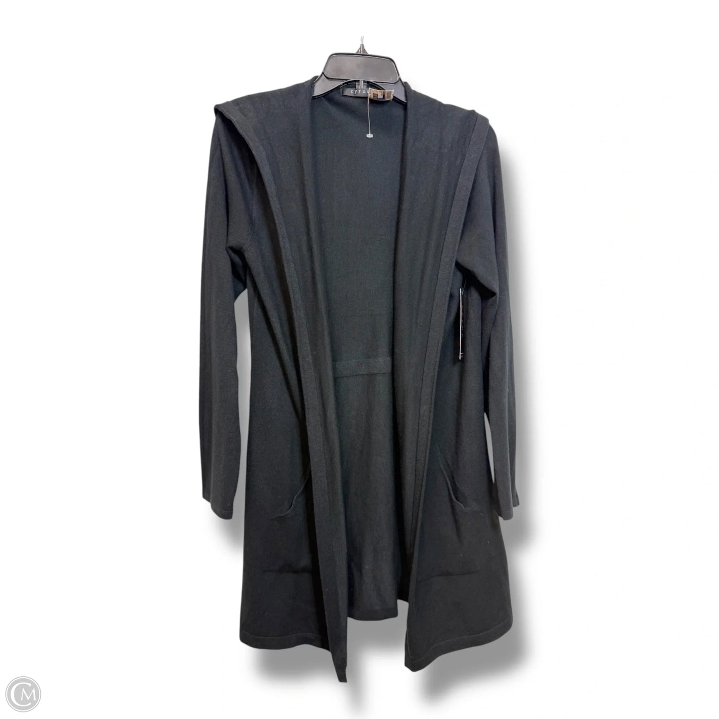 Sweater Cardigan By Cyrus Knits In Black, Size: L