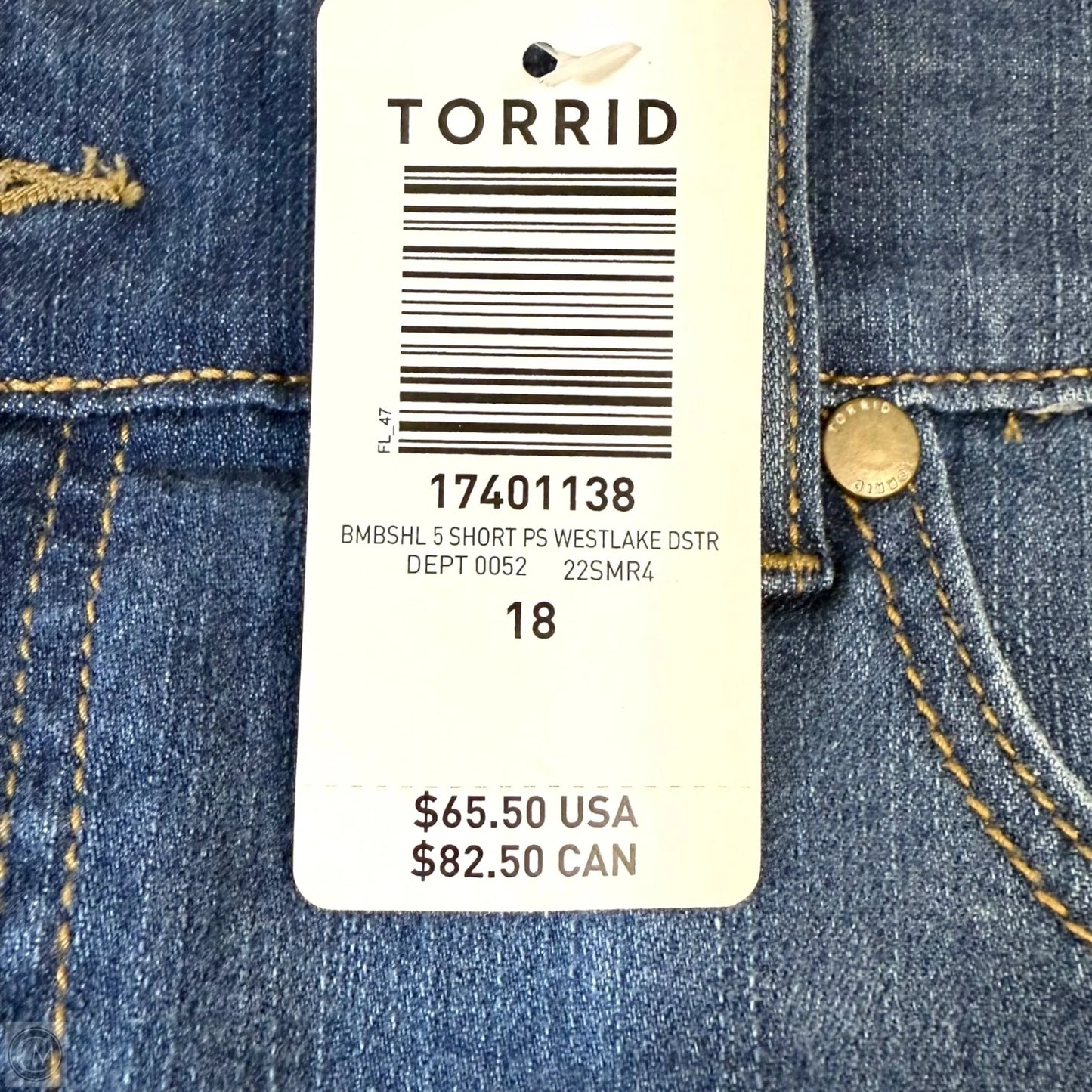Shorts By Torrid In Blue Denim, Size: 18
