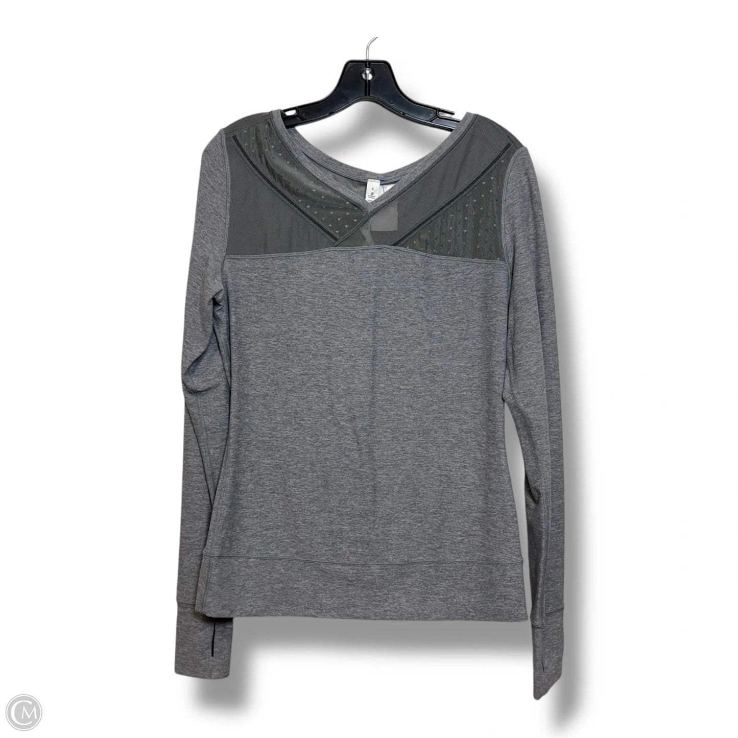 Athletic Top Long Sleeve Crewneck By Lululemon In Grey, Size: 8