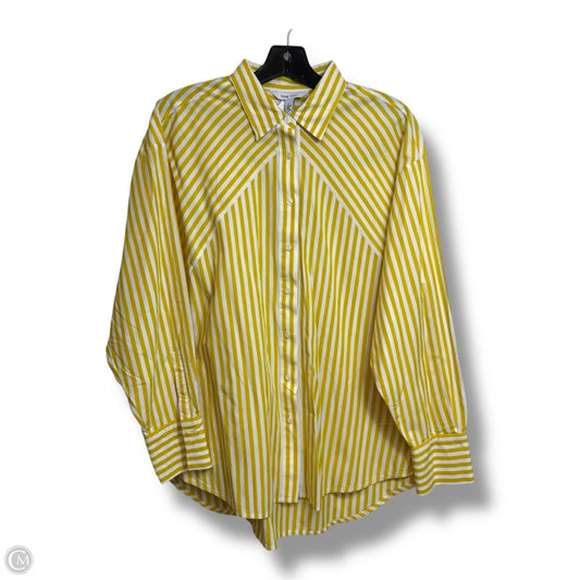 Top Long Sleeve By Nine West In Yellow, Size: M