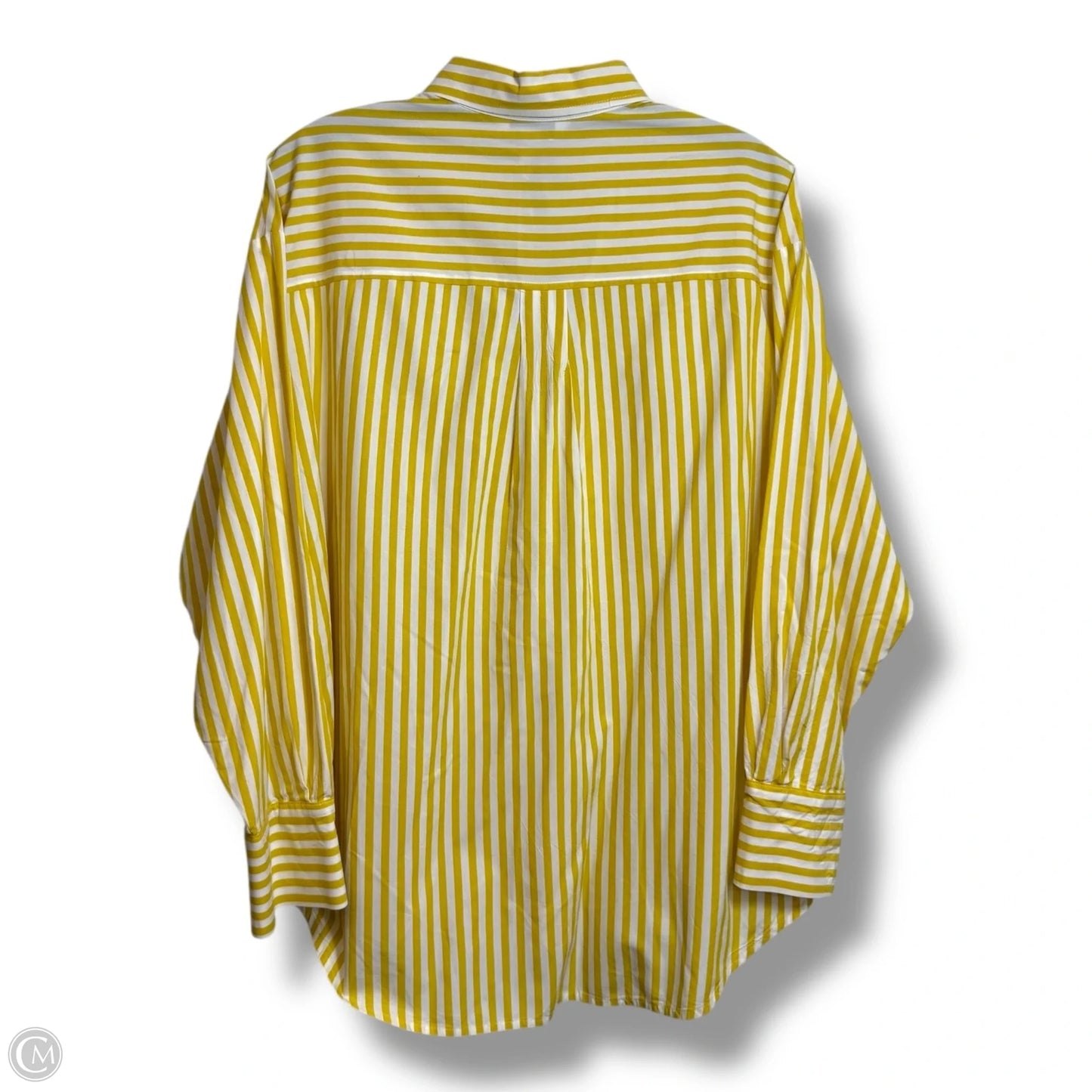 Top Long Sleeve By Nine West In Yellow, Size: M
