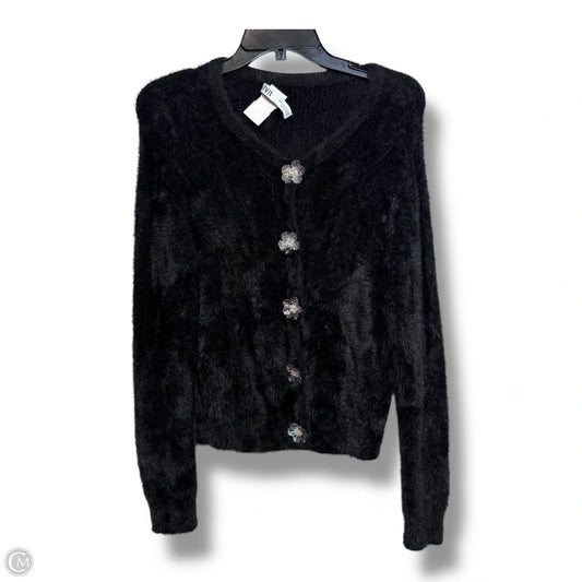 Sweater Cardigan By Zara In Black, Size: M