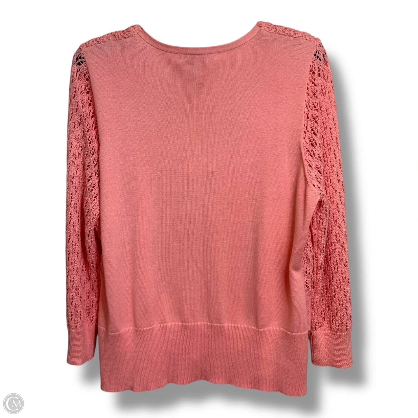Sweater Cardigan By Requirements In Pink, Size: Xl