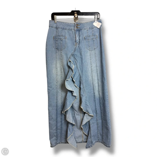 Skirt Maxi By EDIKITED In Blue Denim, Size: M