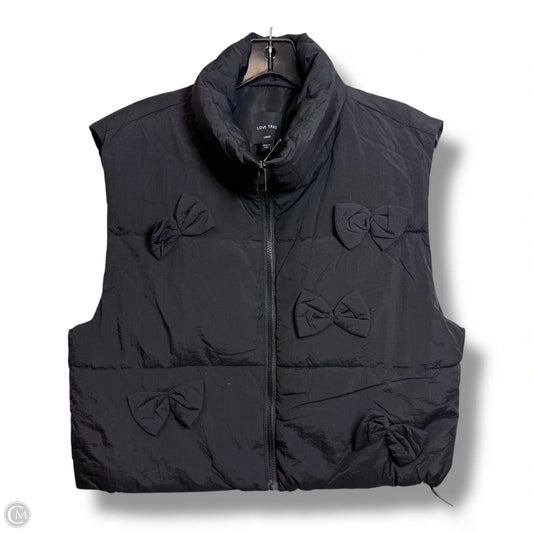 Vest Puffer & Quilted By Love Tree In Black, Size: L