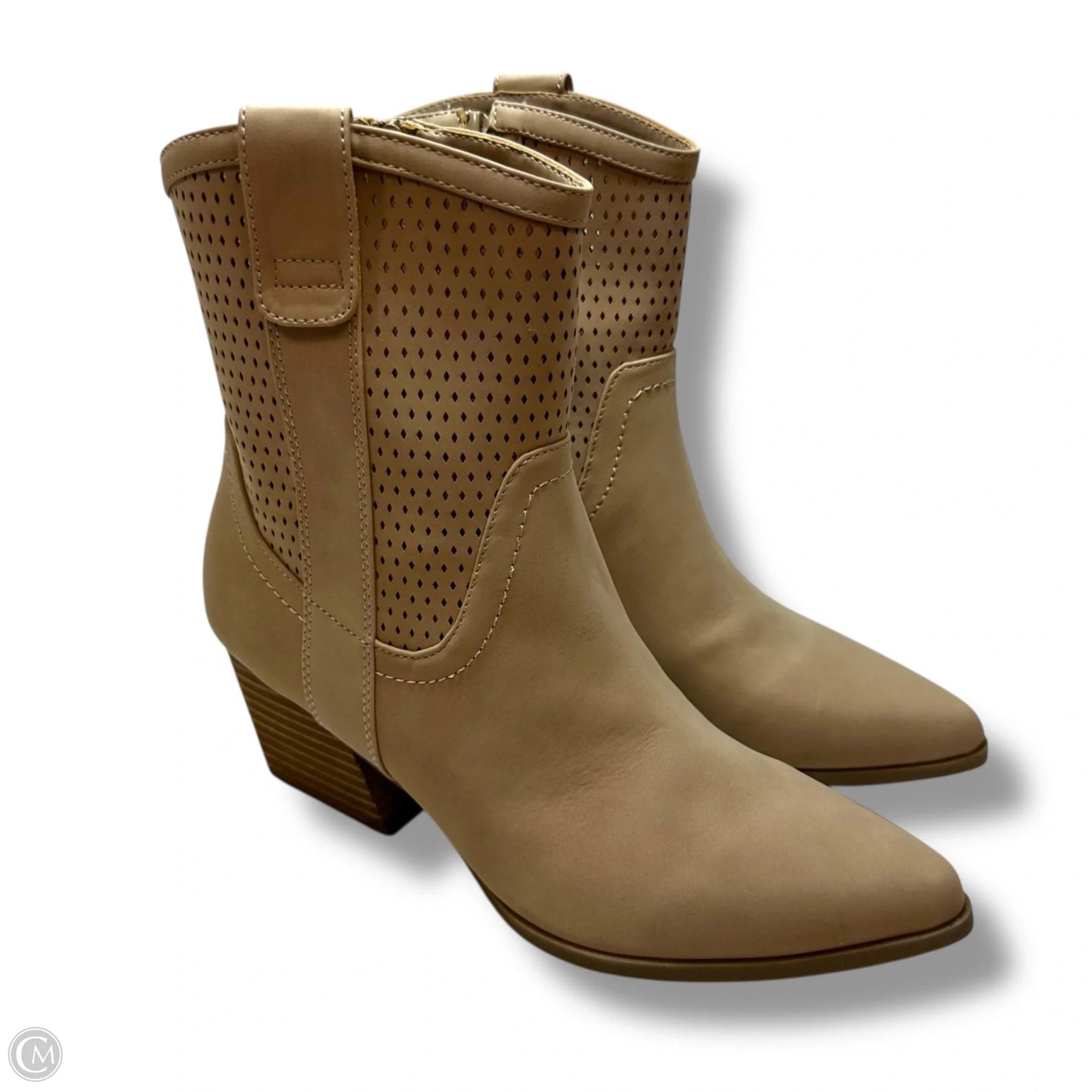 Boots Ankle Heels By Dolce Vita In Tan, Size: 10