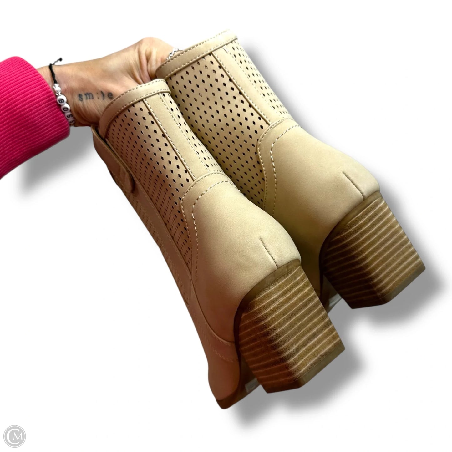 Boots Ankle Heels By Dolce Vita In Tan, Size: 10